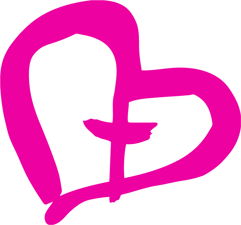 Bild av ett hjärta med ett kors, insamlingen Gemensamt Ansvars logo.