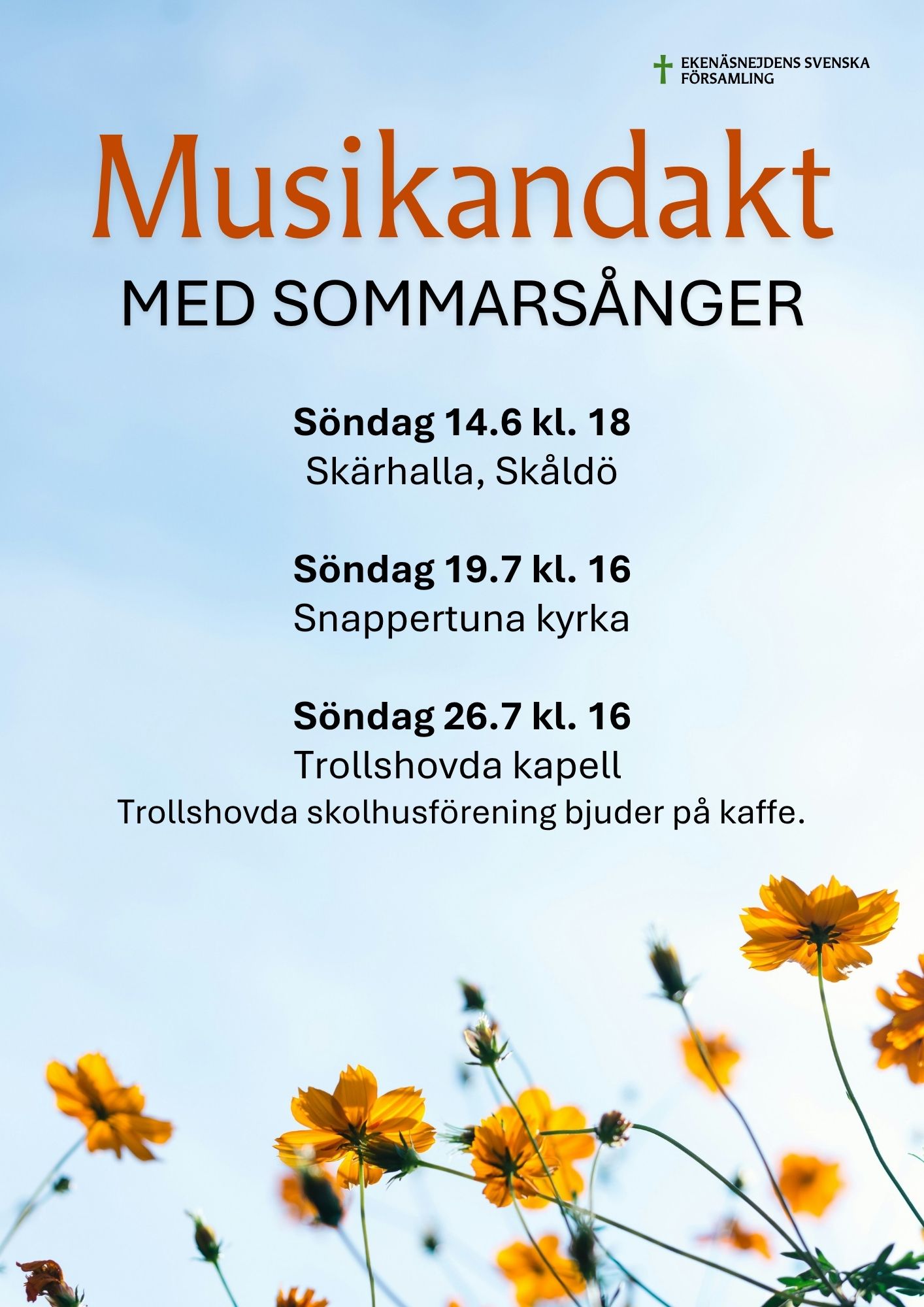 affisch, texten i evenemanget