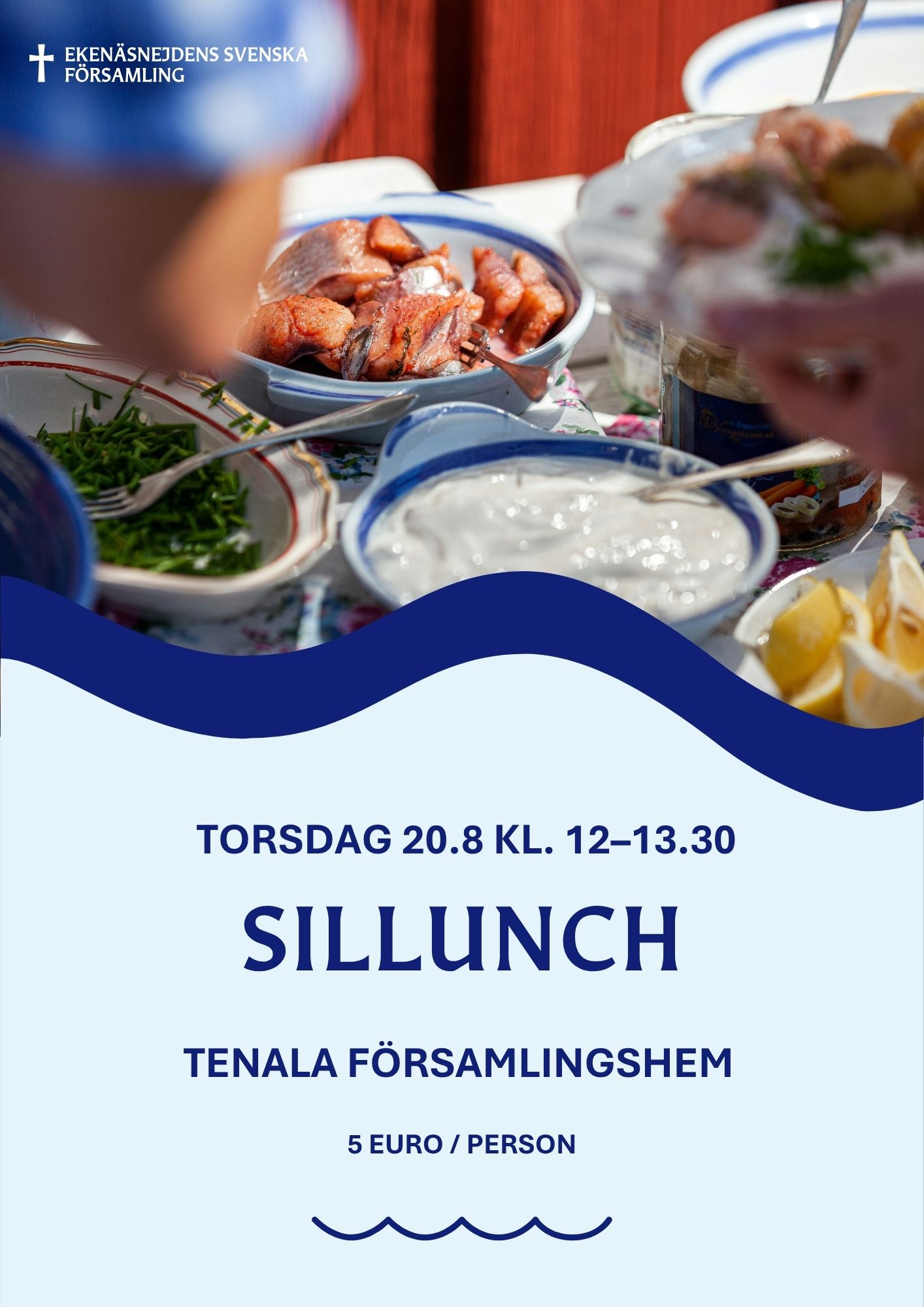 Sillunch 20.8 kl. 12 i Tenala församlingshem