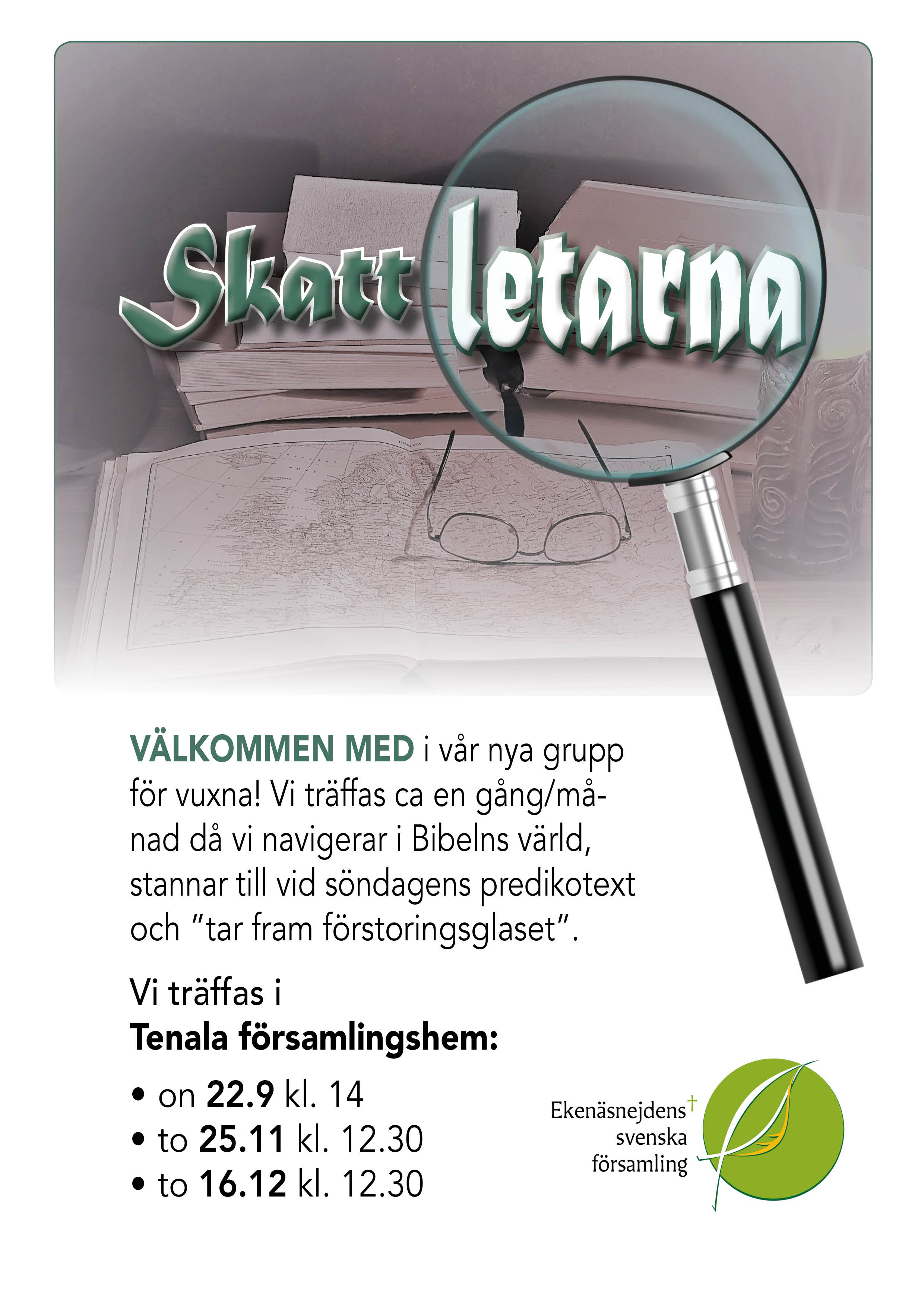 Skattletarna Affisch, texten finns i evenemanget.