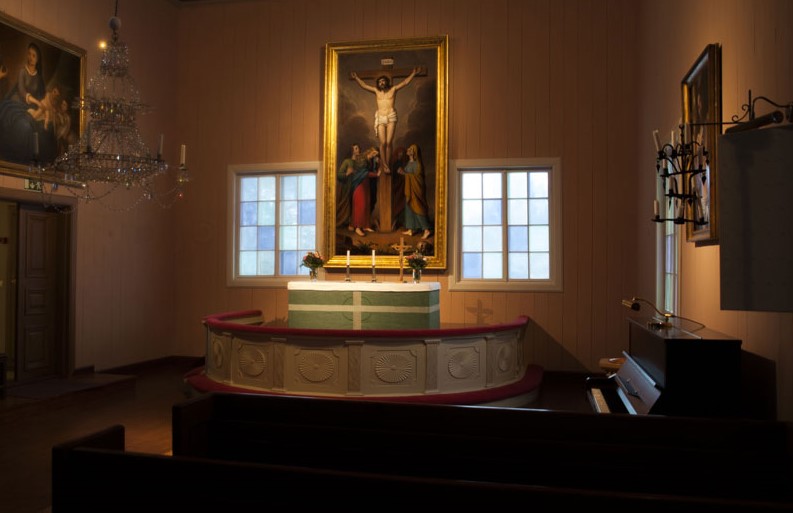 interiörbild från Snappertuna kyrka