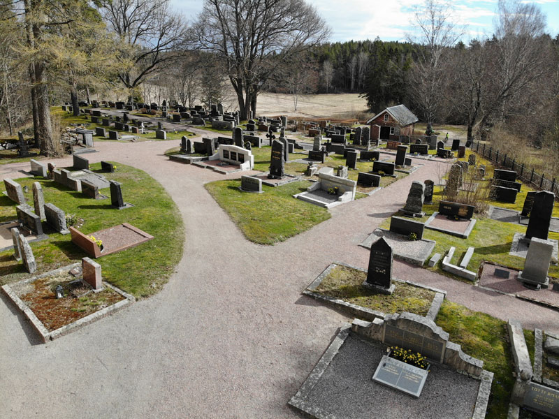 Bild av Snappertuna begravningsplats.